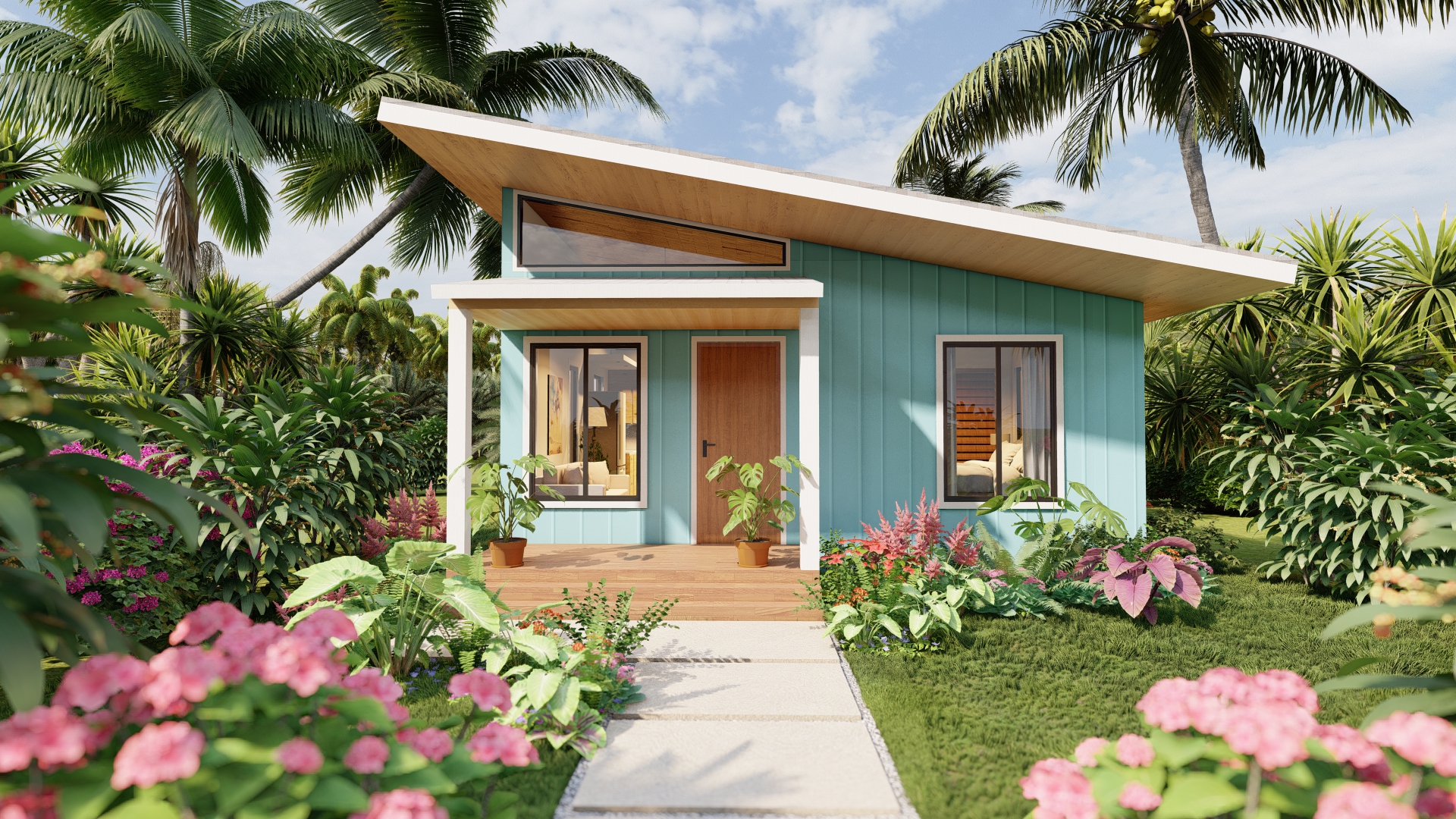 Sea Breeze | One-Bedroom Tropical Home by Xanven — Contemporary architectural plan